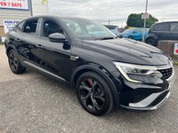 USED 2022 22 RENAULT ARKANA 1.3 TCe MHEV r.s. line SUV 5dr Petrol EDC 2WD Euro 6 (s/s) (140 ps) SERVICE HISTORY* 3 STAMPS* AUTOMATIC* PADDLE SHIFT* PART LEATHER AND SUEDE INTERIOR* SAT NAV* REVERSING CAMERA* CRUISE CONTROL* HEATED STEERING WHEEL* HEATED FRONT SEATS* AUTO START/STOP* AUTO HOLD* ELECTRIC HANDBRAKE*