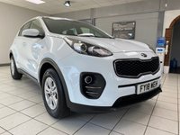 USED 2018 18 KIA SPORTAGE 1.6 GDi 1 SUV 5dr Petrol Manual Euro 6 (s/s) (130 bhp) ARCTIC WHITE / BLACK CLOTH TRIM / AIRCON / ELECTRIC WINDOWS X4 / ELECTRIC MIRRORS / CRUISE CONTROL / SPEED LIMITER / FM AM DAB CD TUNER / AUX / USB / BLUETOOTH / REMOTE CENTRAL LOCKING / REAR WASH/WIPE / 16" SILVER FINISH ALLOY WHEELS / SERVICE HISTORY
