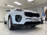 USED 2018 18 KIA SPORTAGE 1.6 GDi 1 SUV 5dr Petrol Manual Euro 6 (s/s) (130 bhp) ARCTIC WHITE / BLACK CLOTH TRIM / AIRCON / ELECTRIC WINDOWS X4 / ELECTRIC MIRRORS / CRUISE CONTROL / SPEED LIMITER / FM AM DAB CD TUNER / AUX / USB / BLUETOOTH / REMOTE CENTRAL LOCKING / REAR WASH/WIPE / 16" SILVER FINISH ALLOY WHEELS / SERVICE HISTORY