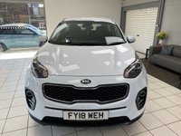 USED 2018 18 KIA SPORTAGE 1.6 GDi 1 SUV 5dr Petrol Manual Euro 6 (s/s) (130 bhp) ARCTIC WHITE / BLACK CLOTH TRIM / AIRCON / ELECTRIC WINDOWS X4 / ELECTRIC MIRRORS / CRUISE CONTROL / SPEED LIMITER / FM AM DAB CD TUNER / AUX / USB / BLUETOOTH / REMOTE CENTRAL LOCKING / REAR WASH/WIPE / 16" SILVER FINISH ALLOY WHEELS / SERVICE HISTORY