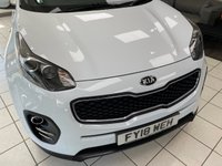 USED 2018 18 KIA SPORTAGE 1.6 GDi 1 SUV 5dr Petrol Manual Euro 6 (s/s) (130 bhp) ARCTIC WHITE / BLACK CLOTH TRIM / AIRCON / ELECTRIC WINDOWS X4 / ELECTRIC MIRRORS / CRUISE CONTROL / SPEED LIMITER / FM AM DAB CD TUNER / AUX / USB / BLUETOOTH / REMOTE CENTRAL LOCKING / REAR WASH/WIPE / 16" SILVER FINISH ALLOY WHEELS / SERVICE HISTORY