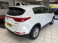USED 2018 18 KIA SPORTAGE 1.6 GDi 1 SUV 5dr Petrol Manual Euro 6 (s/s) (130 bhp) ARCTIC WHITE / BLACK CLOTH TRIM / AIRCON / ELECTRIC WINDOWS X4 / ELECTRIC MIRRORS / CRUISE CONTROL / SPEED LIMITER / FM AM DAB CD TUNER / AUX / USB / BLUETOOTH / REMOTE CENTRAL LOCKING / REAR WASH/WIPE / 16" SILVER FINISH ALLOY WHEELS / SERVICE HISTORY