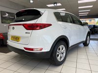 USED 2018 18 KIA SPORTAGE 1.6 GDi 1 SUV 5dr Petrol Manual Euro 6 (s/s) (130 bhp) ARCTIC WHITE / BLACK CLOTH TRIM / AIRCON / ELECTRIC WINDOWS X4 / ELECTRIC MIRRORS / CRUISE CONTROL / SPEED LIMITER / FM AM DAB CD TUNER / AUX / USB / BLUETOOTH / REMOTE CENTRAL LOCKING / REAR WASH/WIPE / 16" SILVER FINISH ALLOY WHEELS / SERVICE HISTORY