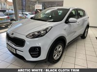 USED 2018 18 KIA SPORTAGE 1.6 GDi 1 SUV 5dr Petrol Manual Euro 6 (s/s) (130 bhp) ARCTIC WHITE / BLACK CLOTH TRIM / AIRCON / ELECTRIC WINDOWS X4 / ELECTRIC MIRRORS / CRUISE CONTROL / SPEED LIMITER / FM AM DAB CD TUNER / AUX / USB / BLUETOOTH / REMOTE CENTRAL LOCKING / REAR WASH/WIPE / 16" SILVER FINISH ALLOY WHEELS / SERVICE HISTORY