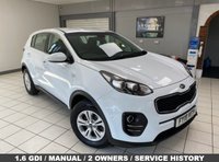 USED 2018 18 KIA SPORTAGE 1.6 GDi 1 SUV 5dr Petrol Manual Euro 6 (s/s) (130 bhp) ARCTIC WHITE / BLACK CLOTH TRIM / AIRCON / ELECTRIC WINDOWS X4 / ELECTRIC MIRRORS / CRUISE CONTROL / SPEED LIMITER / FM AM DAB CD TUNER / AUX / USB / BLUETOOTH / REMOTE CENTRAL LOCKING / REAR WASH/WIPE / 16" SILVER FINISH ALLOY WHEELS / SERVICE HISTORY