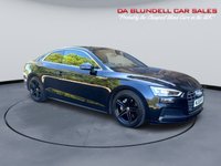 USED 2018 18 AUDI A5 2.0 TDI ultra S line Coupe 2dr Diesel Manual Euro 6 (s/s) (190 ps) BLACK ALLOYS+P.GLASS+FSH+PDC