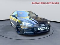 USED 2018 18 AUDI A5 2.0 TDI ultra S line Coupe 2dr Diesel Manual Euro 6 (s/s) (190 ps) BLACK ALLOYS+P.GLASS+FSH+PDC