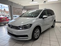 USED 2021 70 VOLKSWAGEN TOURAN 1.5 TSI EVO SE Family MPV 5dr Petrol Manual Euro 6 (s/s) (150 ps) PURE WHITE / BLACK LASANO CLOTH TRIM / PANORAMIC GLASS SUNROOF / DUAL ZONE CLIMATE / ELECTRIC WINDOWS / MIRRORS / AUTO LIGHTS / FRONT ASSIST / ADAPTIVE CRUISE / SATNAV / DAB FM TUNER / USB / BLUETOOTH / FRONT AND REAR PARKING SENSORS / PRIVACY GLASS / 16" ALLOY WHEELS / SERVICE HISTORY