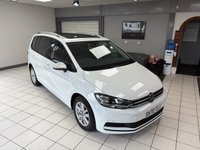 USED 2021 70 VOLKSWAGEN TOURAN 1.5 TSI EVO SE Family MPV 5dr Petrol Manual Euro 6 (s/s) (150 ps) PURE WHITE / BLACK LASANO CLOTH TRIM / PANORAMIC GLASS SUNROOF / DUAL ZONE CLIMATE / ELECTRIC WINDOWS / MIRRORS / AUTO LIGHTS / FRONT ASSIST / ADAPTIVE CRUISE / SATNAV / DAB FM TUNER / USB / BLUETOOTH / FRONT AND REAR PARKING SENSORS / PRIVACY GLASS / 16" ALLOY WHEELS / SERVICE HISTORY