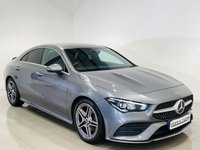 USED 2019 69 MERCEDES-BENZ CLA 1.3 CLA180 AMG Line (Premium) Coupe 4dr Petrol 7G-DCT Euro 6 (s/s) (136 ps) Mountain Grey | Black/Red Leather Interior | Ambient Lighting | Privacy Glass | AMG Pack | ULEZ OK