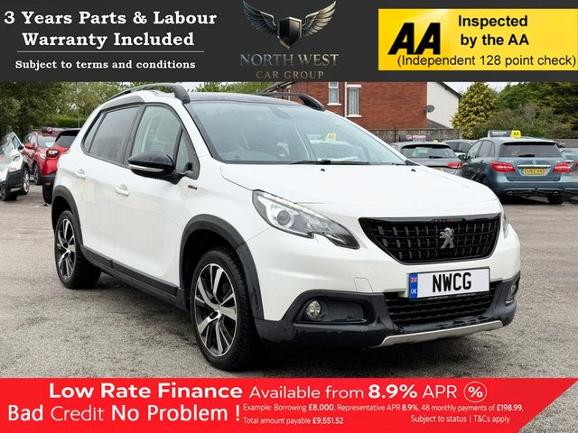 View our Peugeot 2008 1.2 PureTech GT Line SUV 5dr Petrol Manual Euro 6 (s/s) (110 ps) ***DRIVE AWAY TODAY*** NATIONWIDE PARTS & LABOUR WARRANTY INCLUDED + 12 MONTHS AA BREAKDOWN FREE