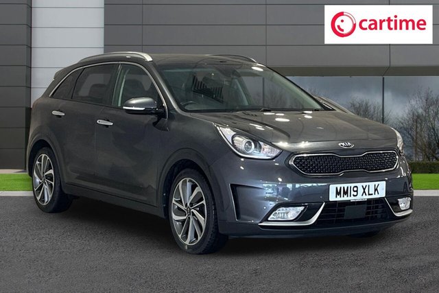View our Kia Niro 1.6h GDi GPF 4 SUV 5dr Petrol Hybrid DCT Euro 6 (s/s) ( 16in Alloy) (139 bhp) Reverse Camera, Android Auto / Apple CarPlay, Heated Seats, Heated Steering Wheel, Touchscreen Satellite Navigation