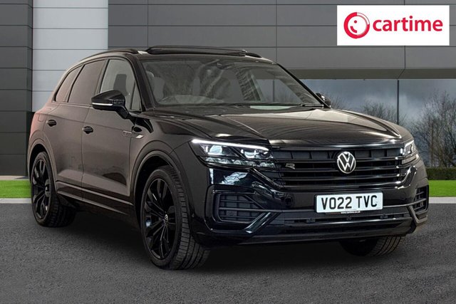 View our Volkswagen Touareg 3.0 TDI V6 Black Edition SUV 5dr Diesel Tiptronic 4Motion Euro 6 (s/s) (286 ps) Panoramic Sunroof, Front / Rear Parking Sensors, Car-Net App Connect, Memory Pack, 21In Alloys