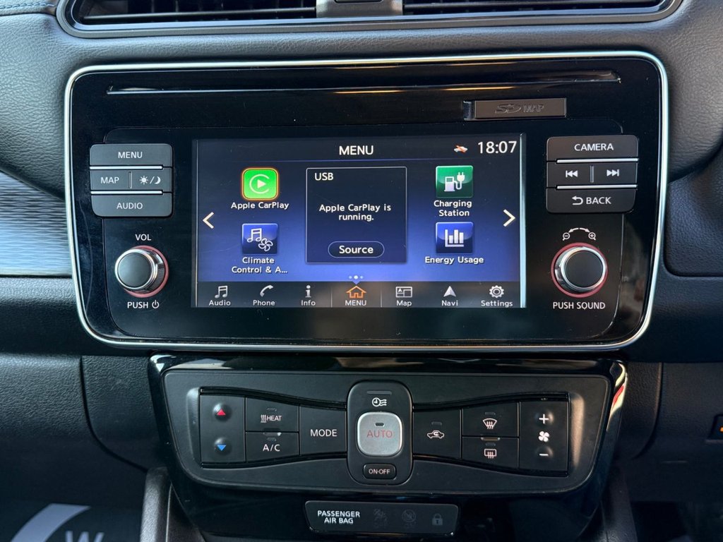 USED 2018 67 NISSAN LEAF 40kWh Tekna Hatchback 5dr Electric Auto (150 ps) APPLE CARPLAY+360 CAMERA+F/LEATHER
