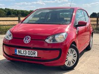 USED 2013 13 VOLKSWAGEN UP! 1.0 BlueMotion Tech Move up! Euro 5 (s/s) 3dr 1 OWNER/FULL HSTRY/NEW CLUTCH