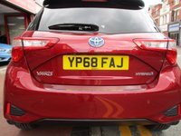 USED 2018 68 TOYOTA YARIS 1.5 VVT-h Cyan Bi-Tone Hatchback 5dr Petrol Hybrid E-CVT Euro 6 (s/s) (100 ps) STUNNING EXAMPLE ,2 KEYS ,SERVICE HISTORY ,SAT-NAV ,CLIMATE CONTROL ,ALLOYS ,AIR-CON ,PRIVACY GLASS ,VIEWING AND TEST DRIVE ESSENTIAL , 