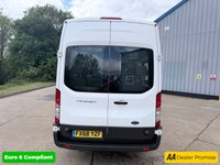 USED 2018 68 FORD TRANSIT White 2.2 TDCi 460 HDT minibus, 68,000 miles, 18 seater, 6 Speed Manual Gearbox, electric windows, double wheel,great spec. Plus VAT @ 20%! This 2018 Ford Transit TDCi 460 offers an impressive 18 seat capacity, making it an ideal choice for transporting larger groups. Powered by a robust 2.2L diesel engine, this Euro 6 compliant model combines efficiency with performance. Its registration year of 2018 ensures it benefits from modern design and technology.  The generous seating arrangement is a standout feature, providing ample space for all passengers. This Ford Transit is designed for practicality and reliability, offering a comfor