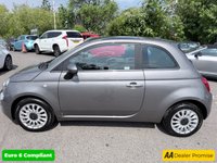 USED 2023 23 FIAT 500 Grey 1.0 MHEV hatchback, 44,183 miles, Euro 6, ULEZ compliant, 6-speed manual, 7in screen, CarPlay/Android Auto, sunroof, A/C, 15in alloys. This 2023 Fiat 500 is a superb example, having had only one owner since new. It features a responsive 1.0 litre petrol engine, meeting Euro 6 emissions standards. Inside, you'll find a 7in HD touchscreen radio complete with Bluetooth, USB, and DAB functionality, alongside seamless Apple CarPlay and Android Auto connectivity. Comfort is assured with air conditioning, while the rain and dusk sensors automatically activate the headlights. Enjoy the open air with the fixed panoramic sunroof, all con