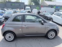 USED 2023 23 FIAT 500 Grey 1.0 MHEV hatchback, 41,298 miles, Euro 6, ULEZ compliant, 6-speed manual, 7in screen, CarPlay/Android Auto, sunroof, A/C, 15in alloys. This 2023 Fiat 500 is a superb example, having had only one owner from new. It is powered by an efficient 1.0 litre petrol engine, meeting Euro 6 emissions standards. This model comes equipped with a 7in HD touchscreen radio featuring Bluetooth, USB, and DAB functionality, alongside seamless Apple CarPlay and Android Auto connectivity. Comfort is assured with air conditioning, while the fixed sunroof, including a panoramic glass panel, adds to the airy cabin feel. Practicality is enhanced by rai