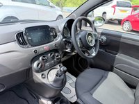 USED 2023 23 FIAT 500 Grey 1.0 MHEV hatchback, 41,298 miles, Euro 6, ULEZ compliant, 6-speed manual, 7in screen, CarPlay/Android Auto, sunroof, A/C, 15in alloys. This 2023 Fiat 500 is a superb example, having had only one owner from new. It is powered by an efficient 1.0 litre petrol engine, meeting Euro 6 emissions standards. This model comes equipped with a 7in HD touchscreen radio featuring Bluetooth, USB, and DAB functionality, alongside seamless Apple CarPlay and Android Auto connectivity. Comfort is assured with air conditioning, while the fixed sunroof, including a panoramic glass panel, adds to the airy cabin feel. Practicality is enhanced by rai
