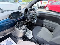 USED 2023 23 FIAT 500 Blue 1.0 MHEV hatchback, 44,183 miles, Euro 6, ULEZ compliant, 6-speed manual, 7in screen, CarPlay/Android Auto, sunroof, A/C, 15in alloys. This 2023 Fiat 500 is a superb example, having had only one owner since new. It features a responsive 1.0 litre petrol engine, meeting Euro 6 emissions standards. Inside, you'll find comfort with air conditioning and enjoy the fixed panoramic sunroof. Stay connected and entertained with Apple CarPlay and Android Auto compatibility, all managed through a 7 inch HD touchscreen radio that includes Bluetooth, USB, and DAB functionality. The car also benefits from rain and dusk sensors, which automat