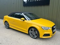 USED 2018 68 AUDI A3 CABRIOLET 1.5 TFSI CoD 35 S line Convertible 2dr Petrol S Tronic Euro 6 (s/s) (150 ps) 