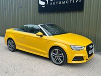 USED 2018 68 AUDI A3 CABRIOLET 1.5 TFSI CoD 35 S line Convertible 2dr Petrol S Tronic Euro 6 (s/s) (150 ps) 