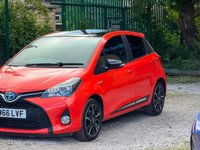 USED 2016 66 TOYOTA YARIS 1.5 VVT-h Orange Edition E-CVT Euro 6 5dr MOT APRIL 2027-HPI CLEAR