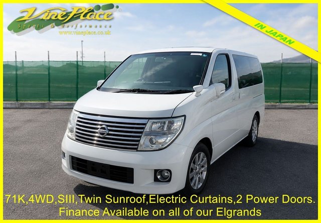 View our Nissan Elgrand 3.5 4WD, X, SIII, Twin Sunroof, Auto, 8 Seats, 71K Miles