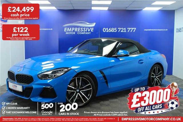 View our BMW Z4 2.0 30i M Sport Convertible 2dr Petrol Auto sDrive Euro 6 (s/s) (258 ps)