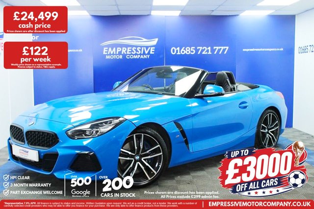 View our BMW Z4 2.0 30i M Sport Convertible 2dr Petrol Auto sDrive Euro 6 (s/s) (258 ps)