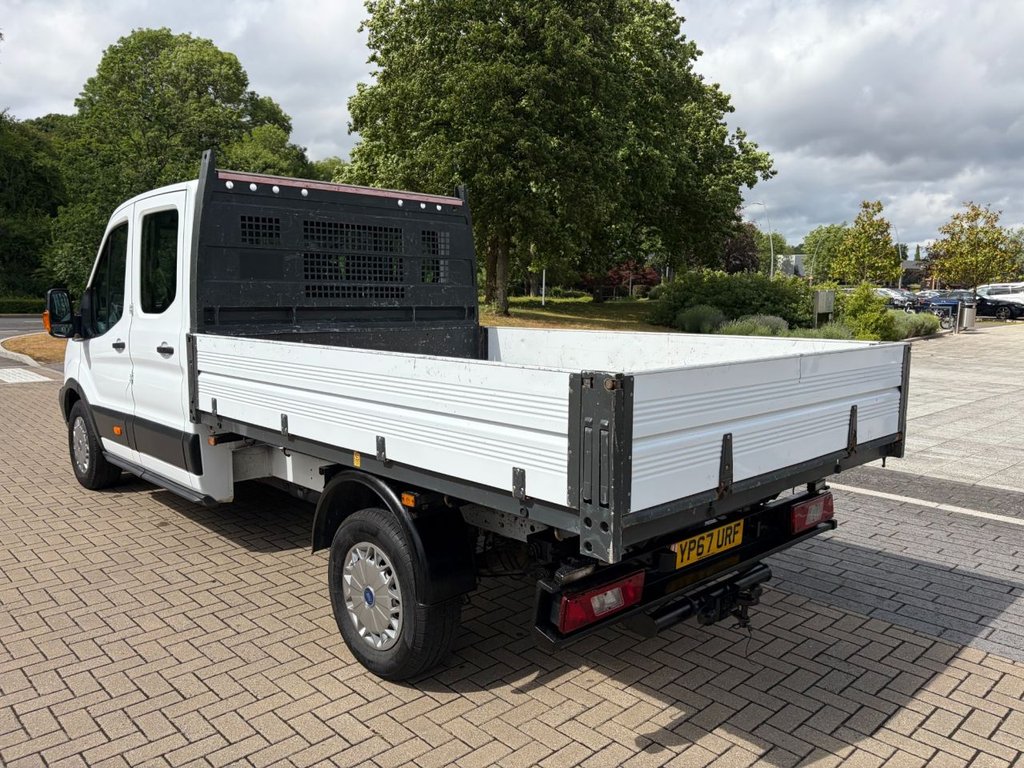 USED 2017 67 FORD TRANSIT 350 2.0TDCi EU6 L3 D/CAB ONE STOP TIPPER *ALLOY BODY*7 SEATS*E/W*TOW BAR*NEW WET BELT AT 111K MILES* EU6-LWB-7SEATS-NEW MOT