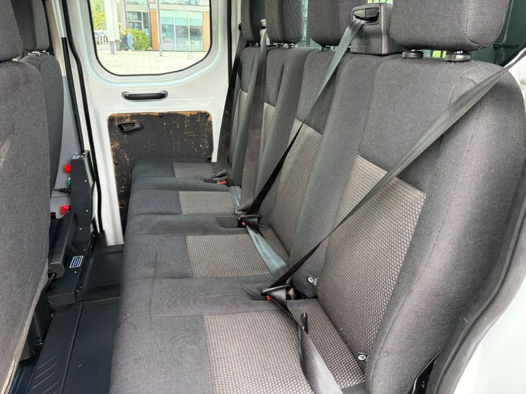 USED 2017 67 FORD TRANSIT 350 2.0TDCi EU6 L3 D/CAB ONE STOP TIPPER *ALLOY BODY*7 SEATS*E/W*TOW BAR*NEW WET BELT AT 111K MILES* EU6-LWB-7SEATS-NEW MOT