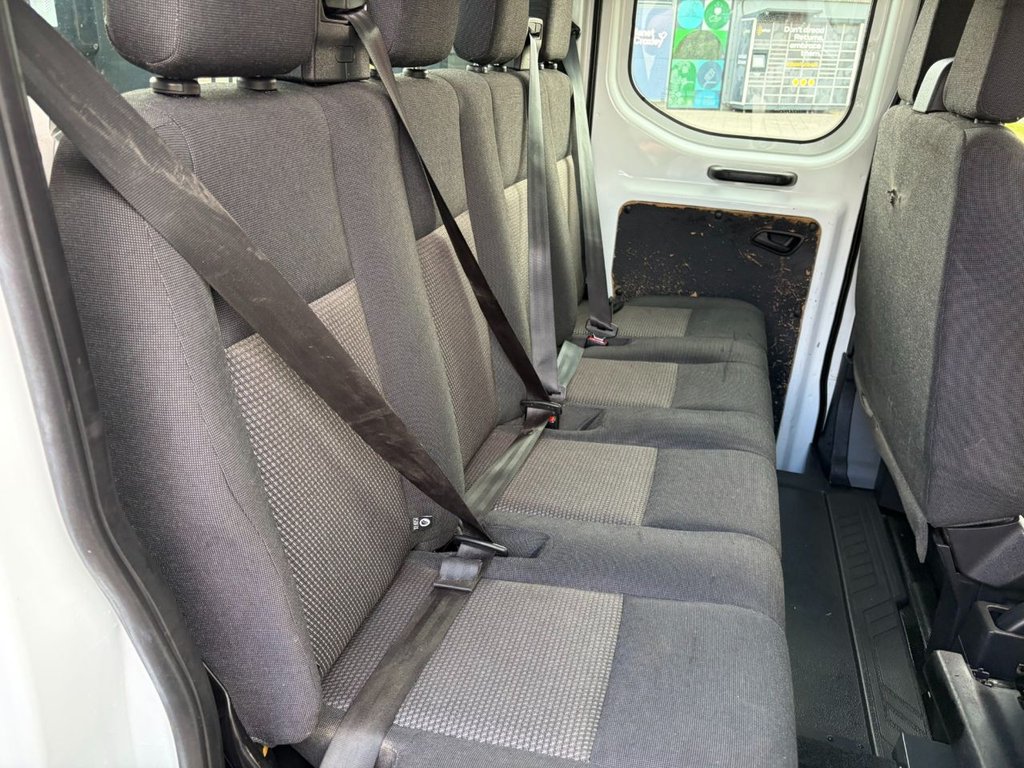 USED 2017 67 FORD TRANSIT 350 2.0TDCi EU6 L3 D/CAB ONE STOP TIPPER *ALLOY BODY*7 SEATS*E/W*TOW BAR*NEW WET BELT AT 111K MILES* EU6-LWB-7SEATS-NEW MOT