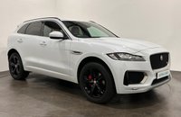 USED 2016 66 JAGUAR F-PACE 3.0 D300 V6 S SUV 5dr Diesel Auto AWD Euro 6 (s/s) (300 ps) Striking Glacier Metaliic , Jet / Pimento Red Full Leather Interior, Cruise Control, Heated Seats , Meridan Sound ,  Power Tailgate, High Specification