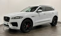 USED 2016 66 JAGUAR F-PACE 3.0 D300 V6 S SUV 5dr Diesel Auto AWD Euro 6 (s/s) (300 ps) Striking Glacier Metaliic , Jet / Pimento Red Full Leather Interior, Cruise Control, Heated Seats , Meridan Sound ,  Power Tailgate, High Specification