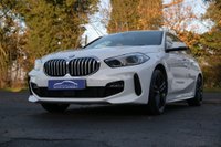 USED 2019 69 BMW 1 SERIES 1.5 118i M Sport Hatchback 5dr Petrol DCT Euro 6 (s/s) (140 ps) ALPINE WHITE PAINTWORK + RED LEATHER + HEATED SEATS