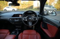 USED 2019 69 BMW 1 SERIES 1.5 118i M Sport Hatchback 5dr Petrol DCT Euro 6 (s/s) (140 ps) ALPINE WHITE PAINTWORK + RED LEATHER + HEATED SEATS
