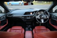 USED 2019 69 BMW 1 SERIES 1.5 118i M Sport Hatchback 5dr Petrol DCT Euro 6 (s/s) (140 ps) ALPINE WHITE PAINTWORK + RED LEATHER + HEATED SEATS