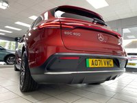 USED 2021 71 MERCEDES-BENZ EQC EQC 400 80kWh AMG Line SUV 5dr Electric Auto 4MATIC (408 ps) HYACINTH RED METALLIC / BLACK LEATHER TRIM / DUAL ZONE CLIMATE / HEATED ELECTRIC FRONT SEATS / ELECTRIC WINDOWS / POWERFOLD MIRRORS / CRUISE CONTROL / SPEED LIMITER / DRIVE MODE CONTROL / FRONT AND REAR SENSORS / REAR CAMERA / PARK ASSIST / SATNAV / DAB TUNER / BLUETOOTH / SMARTPHONE LINK / TOUCHSCREEN MEDIA / PRIVACY GLASS / 20" ALLOYS / TYPE 2 AND 3 PIN CHARGE CABLES / MERCEDES SERVICE HISTORY