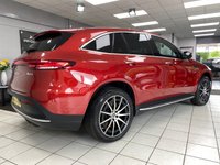 USED 2021 71 MERCEDES-BENZ EQC EQC 400 80kWh AMG Line SUV 5dr Electric Auto 4MATIC (408 ps) HYACINTH RED METALLIC / BLACK LEATHER TRIM / DUAL ZONE CLIMATE / HEATED ELECTRIC FRONT SEATS / ELECTRIC WINDOWS / POWERFOLD MIRRORS / CRUISE CONTROL / SPEED LIMITER / DRIVE MODE CONTROL / FRONT AND REAR SENSORS / REAR CAMERA / PARK ASSIST / SATNAV / DAB TUNER / BLUETOOTH / SMARTPHONE LINK / TOUCHSCREEN MEDIA / PRIVACY GLASS / 20" ALLOYS / TYPE 2 AND 3 PIN CHARGE CABLES / MERCEDES SERVICE HISTORY