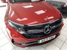 USED 2021 71 MERCEDES-BENZ EQC EQC 400 80kWh AMG Line SUV 5dr Electric Auto 4MATIC (408 ps) HYACINTH RED METALLIC / BLACK LEATHER TRIM / DUAL ZONE CLIMATE / HEATED ELECTRIC FRONT SEATS / ELECTRIC WINDOWS / POWERFOLD MIRRORS / CRUISE CONTROL / SPEED LIMITER / DRIVE MODE CONTROL / FRONT AND REAR SENSORS / REAR CAMERA / PARK ASSIST / SATNAV / DAB TUNER / BLUETOOTH / SMARTPHONE LINK / TOUCHSCREEN MEDIA / PRIVACY GLASS / 20" ALLOYS / TYPE 2 AND 3 PIN CHARGE CABLES / MERCEDES SERVICE HISTORY