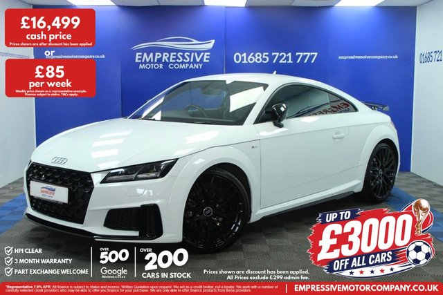 View our Audi TT 2.0 TFSI 40 Black Edition Coupe 3dr Petrol S Tronic Euro 6 (s/s) (197 ps)
