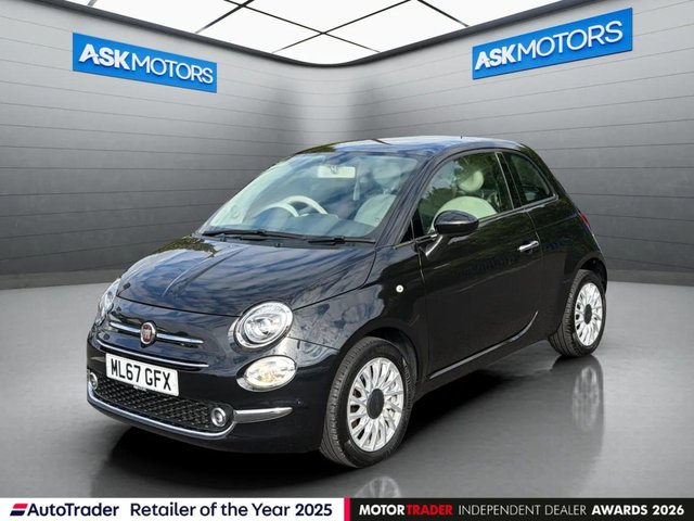 2017 67 FIAT 500 1.2 Lounge Hatchback 3dr Petrol Manual Euro 6 (s/s) (69 bhp) Panoramic Roof USB   