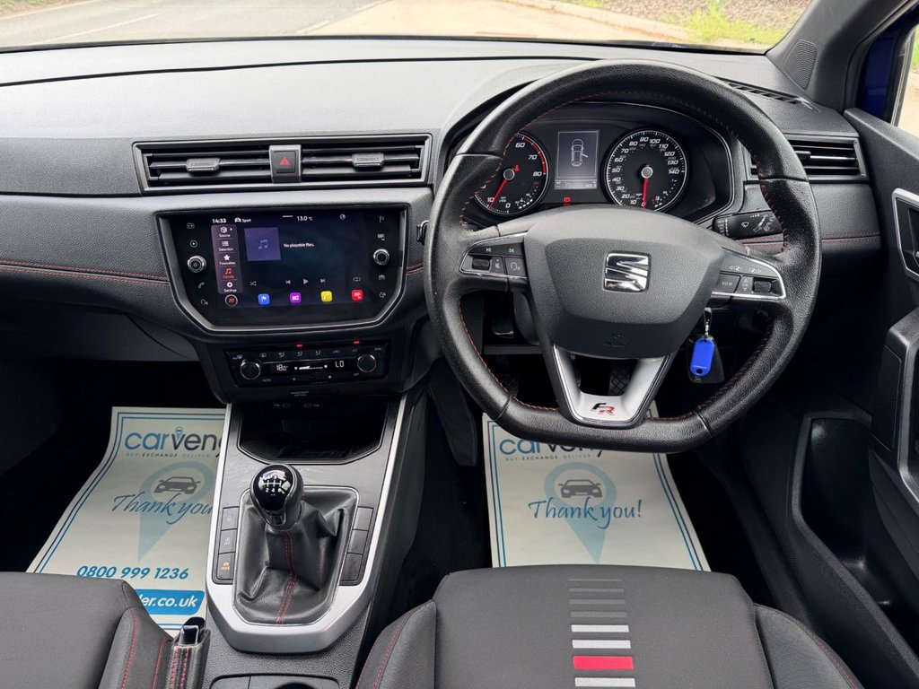 USED 2021 21 SEAT ARONA 1.0 TSI FR SUV 5dr Petrol Manual Euro 6 (s/s) (110 ps) 5 Services|1 Owner|SatNav|Sensors|Apple CarPlay/Android Auto|Cruise|