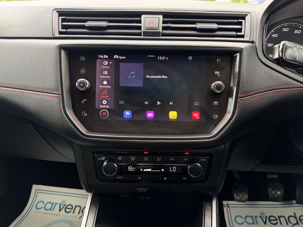 USED 2021 21 SEAT ARONA 1.0 TSI FR SUV 5dr Petrol Manual Euro 6 (s/s) (110 ps) 5 Services|1 Owner|SatNav|Sensors|Apple CarPlay/Android Auto|Cruise|