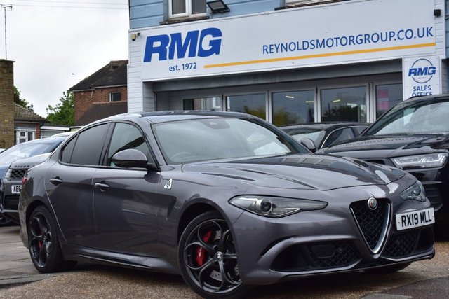View our Alfa Romeo Giulia 2.9 V6 Bi-Turbo Quadrifoglio Saloon 4dr Petrol Auto Euro 6 | HEATED STEERING WHEEL | 2 KEYS | HEATED SEATS | REVESE CAMERA | AIR CON | PRIVACY GLASS | LEATHER TRIM | PARKING SENSORS | 19" ALLOYS 