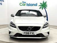 USED 2018 18 VOLVO V40 2.0 T3 R-Design Hatchback 5dr Petrol Manual Euro 6 (s/s) (152 ps) R-Design 152 BHP, Ice White with Heated Black Leather Seats, Sensus Sound System, Bluetooth, Touchscreen, Climate Control, Only 57000 Full S/ History
