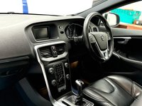 USED 2018 18 VOLVO V40 2.0 T3 R-Design Hatchback 5dr Petrol Manual Euro 6 (s/s) (152 ps) R-Design 152 BHP, Ice White with Heated Black Leather Seats, Sensus Sound System, Bluetooth, Touchscreen, Climate Control, Only 57000 Full S/ History