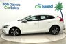 USED 2018 18 VOLVO V40 2.0 T3 R-Design Hatchback 5dr Petrol Manual Euro 6 (s/s) (152 ps) R-Design 152 BHP, Ice White with Heated Black Leather Seats, Sensus Sound System, Bluetooth, Touchscreen, Climate Control, Only 57000 Full S/ History